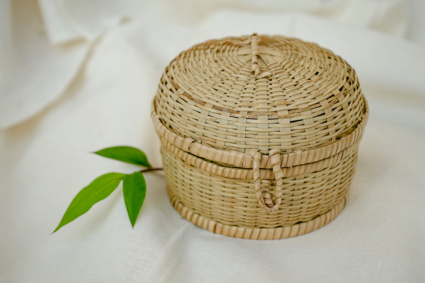 Multipurpose Wicker Basket with Lid | Small