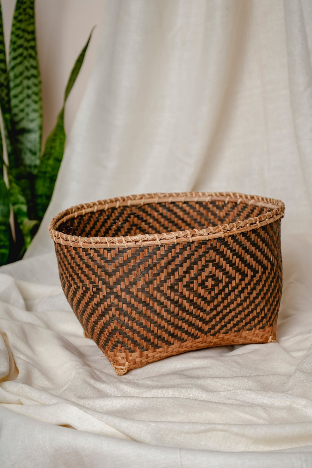 Oval Bamboo Designer Basket