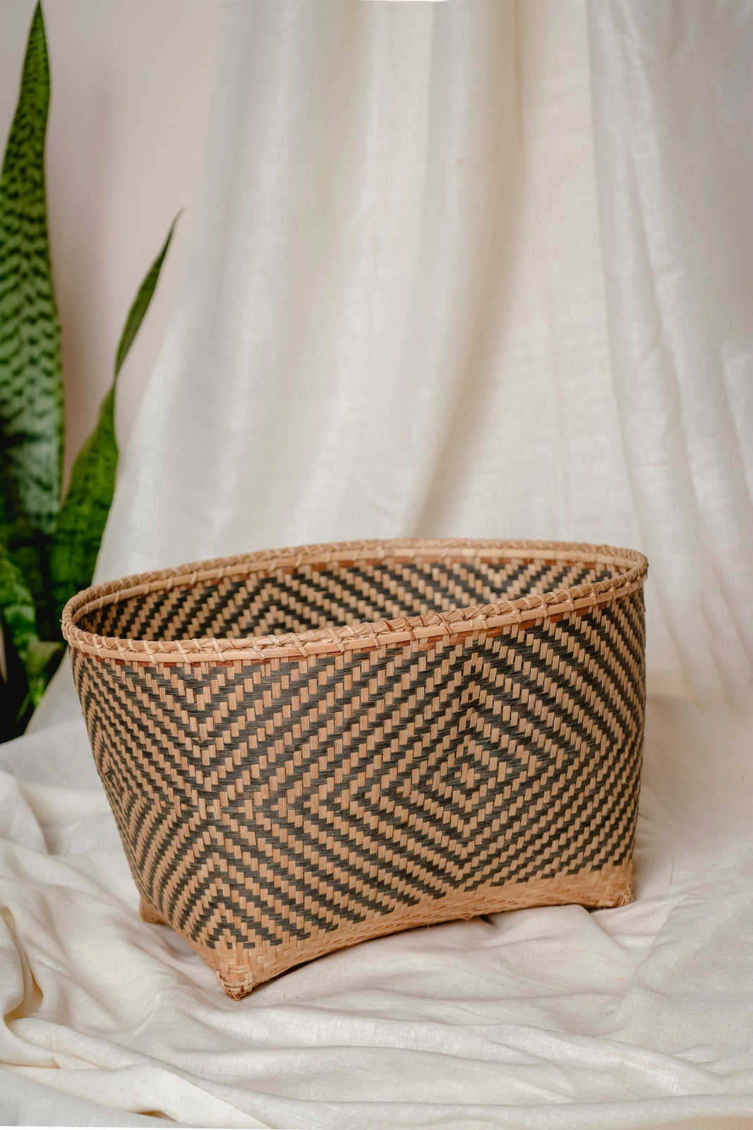 Oval Bamboo Designer Basket