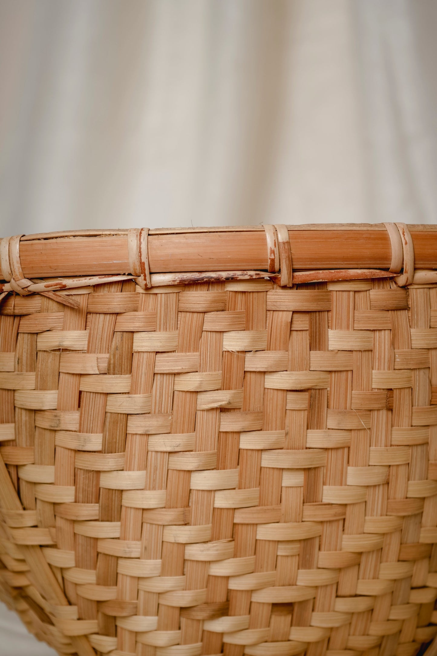 Wicker Handwoven Circular Bamboo Basket