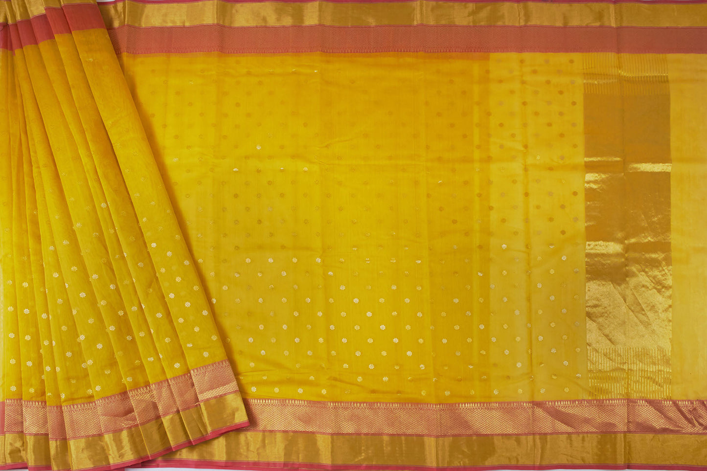 Haldi Chanderi Handloom Sari