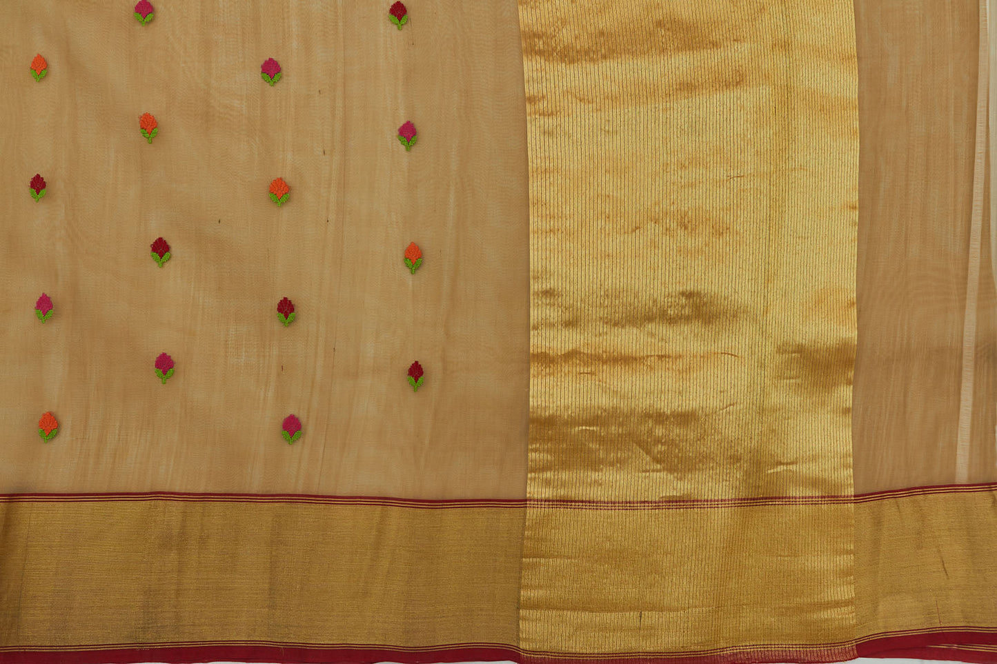 Light Brown Chanderi Handloom Sari