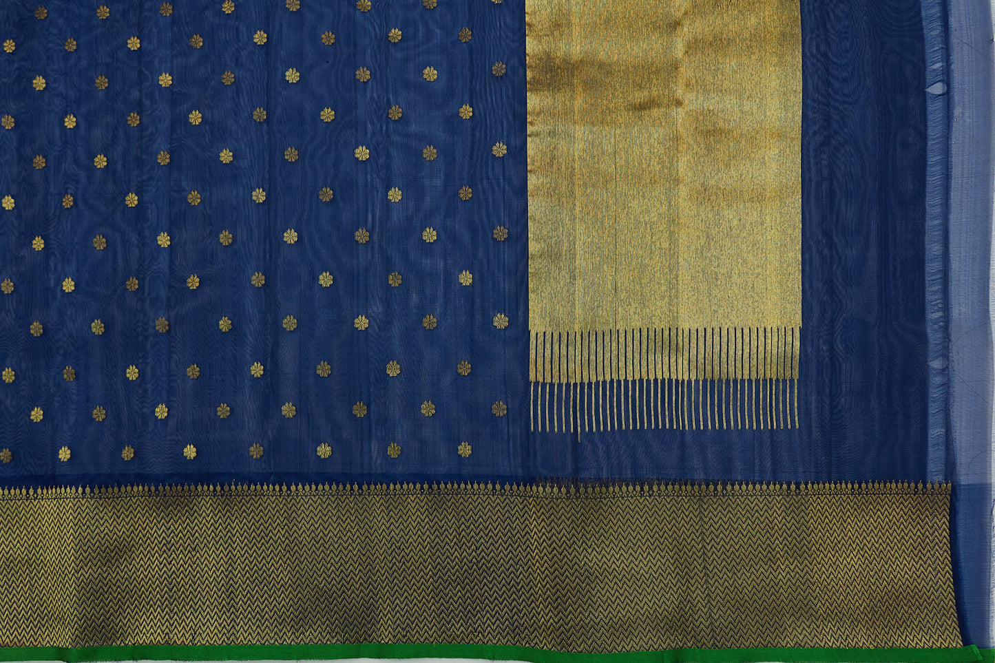 Night Blue Chanderi Handloom Sari