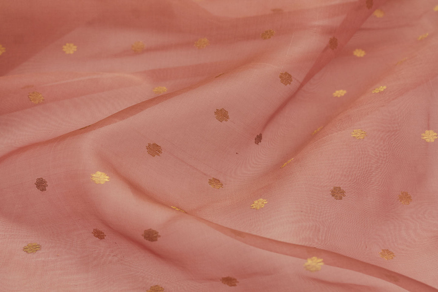 Pink & Pink Flower Chanderi Handloom Saree