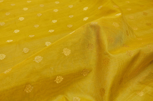 Yellow Chanderi Handloom Sari