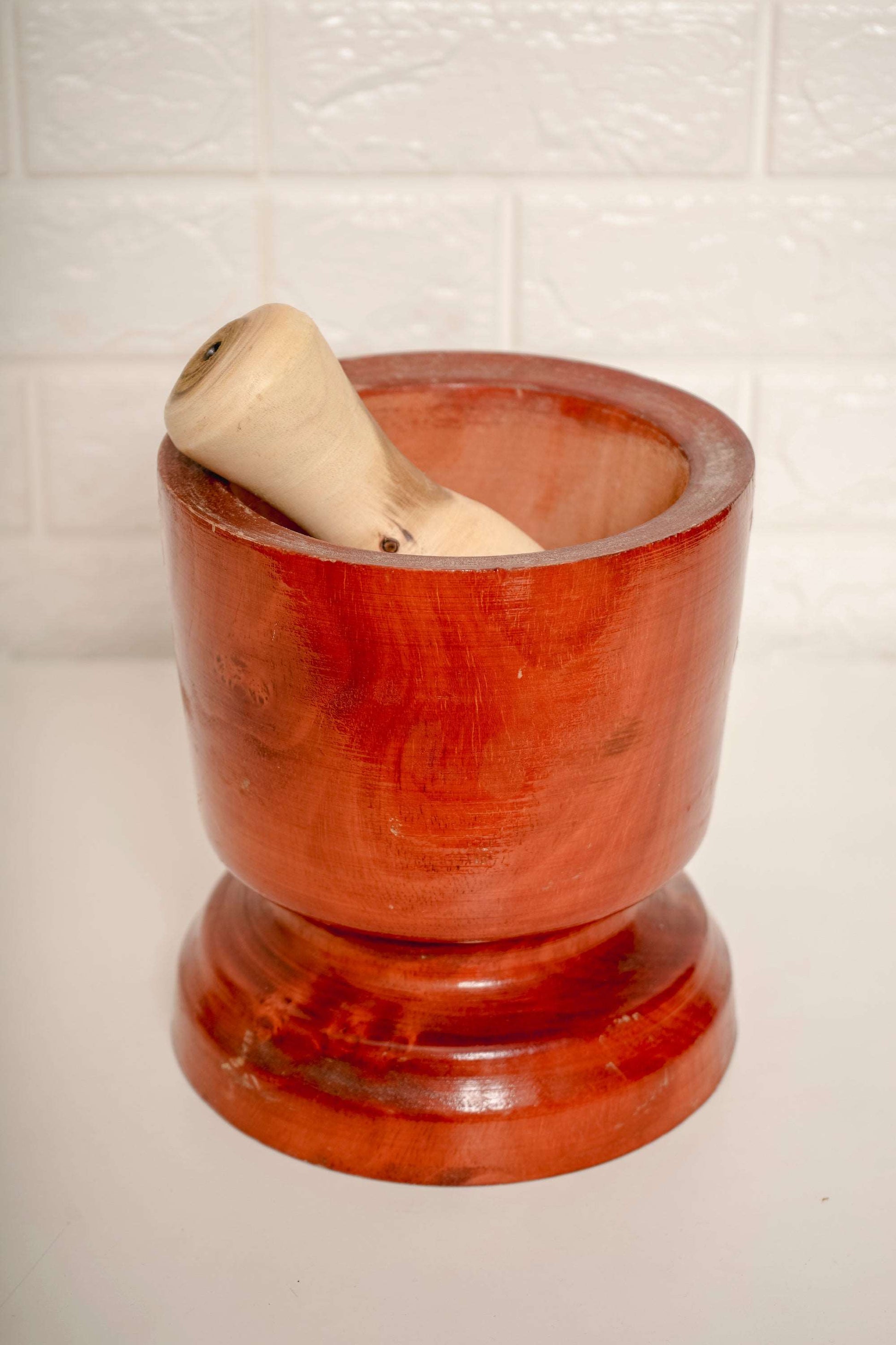 Naga Big Wooden Pilon, mortier pour un usage quotidien – Punarnawa Soul ...