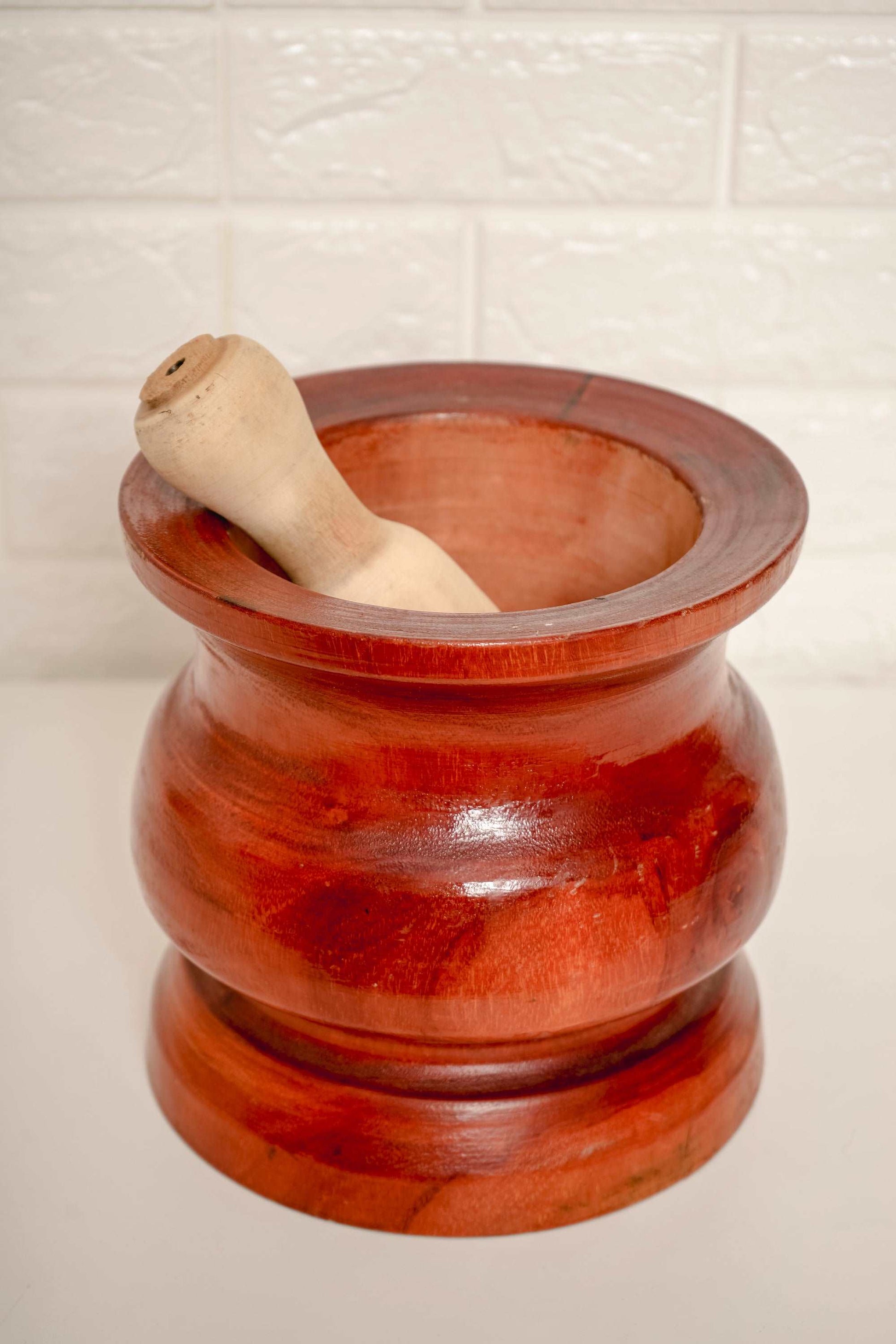 Naga Big Wooden Pilon, mortier pour un usage quotidien – Punarnawa Soul ...