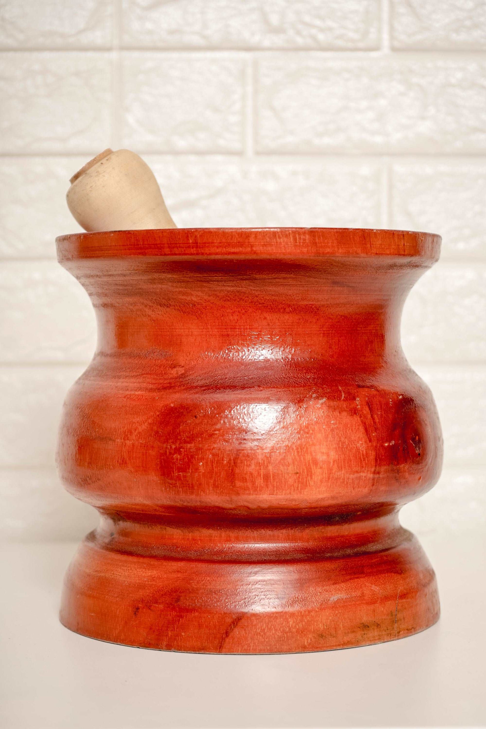 Naga Big Wooden Pilon, mortier pour un usage quotidien – Punarnawa Soul ...