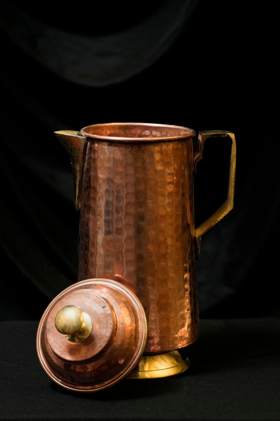 Copper Water Jug with Lid