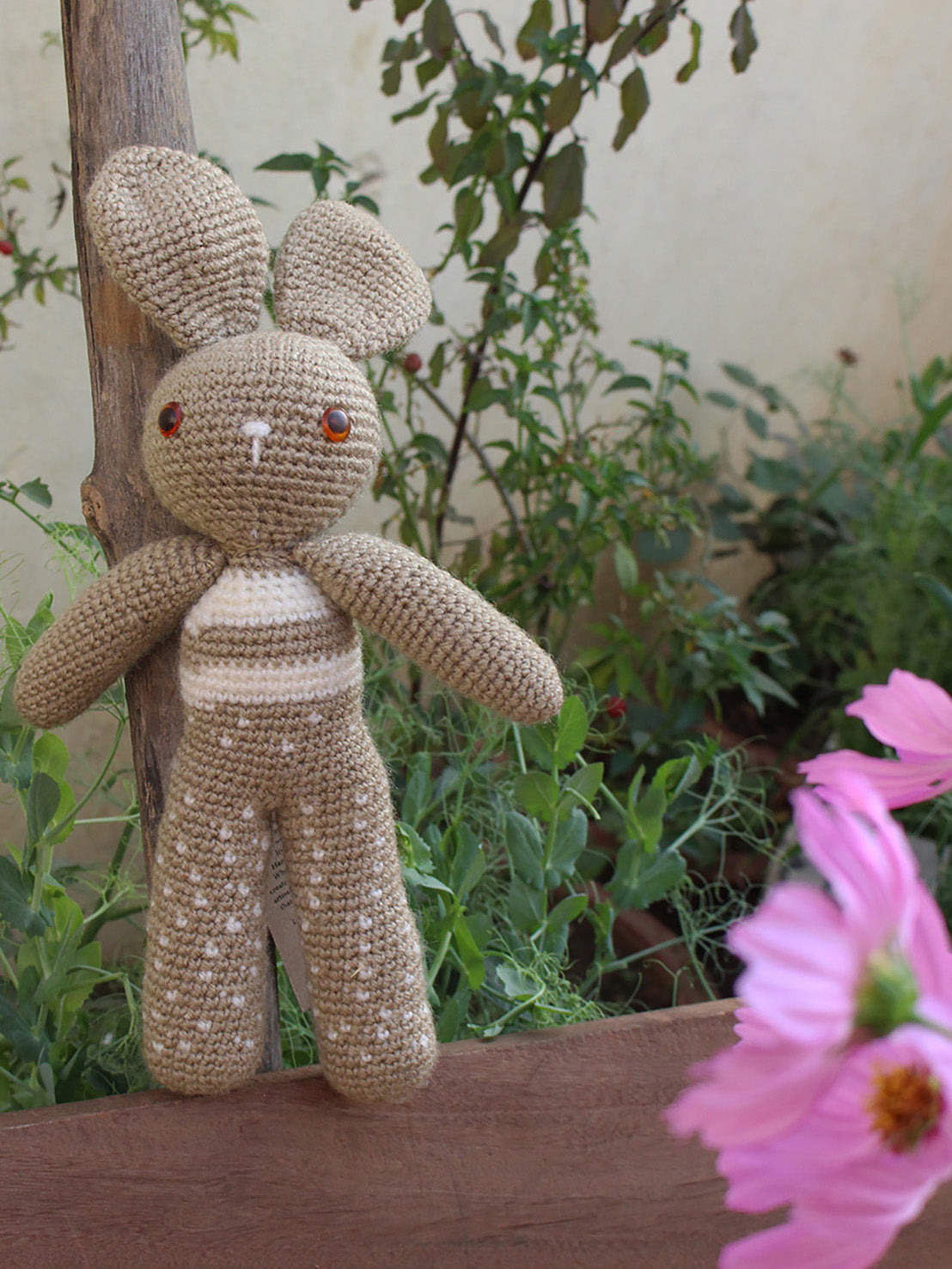 Rubby Rabbit Crochet Hand Crocheted Toys- Ruby the Rabbit – Punarnawa Soul of Artistry