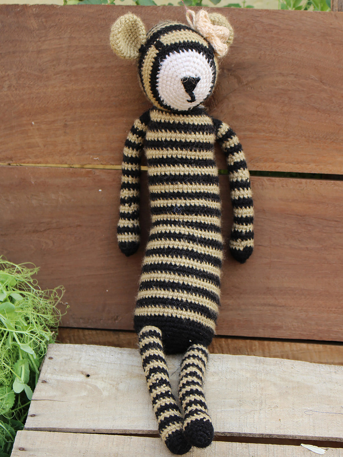 Hand Crocheted Toys- Striped Sammy