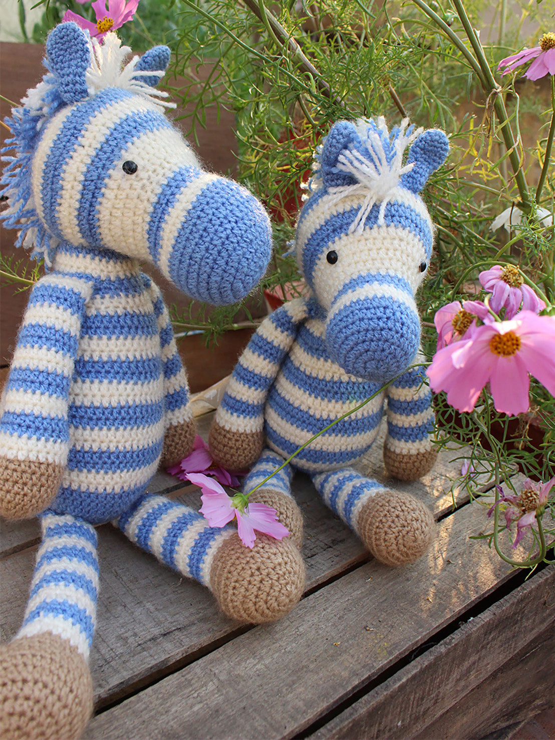 Hand Crocheted Toys- Stripey Giraffe