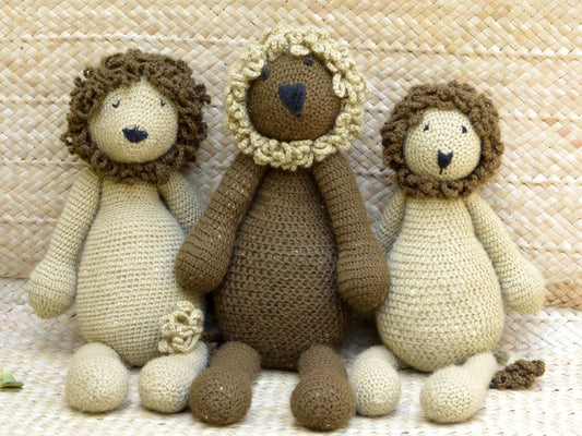 Hand Crocheted Toys- Yogi Lion Beize