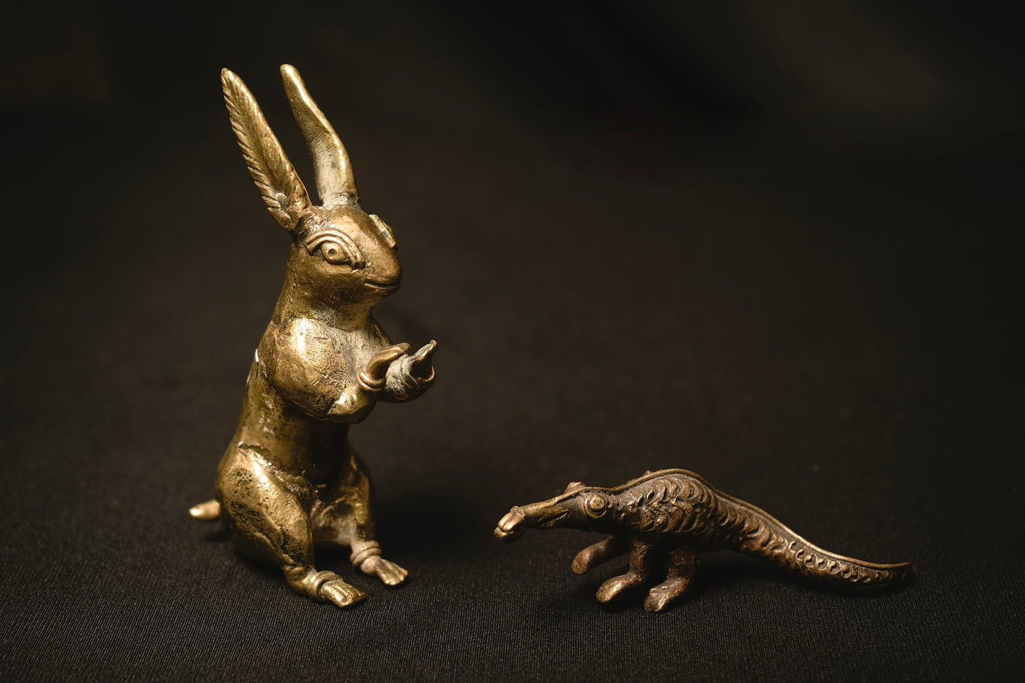 Dokra Craft Animals- The Rabbit & The Miniature Crocodile