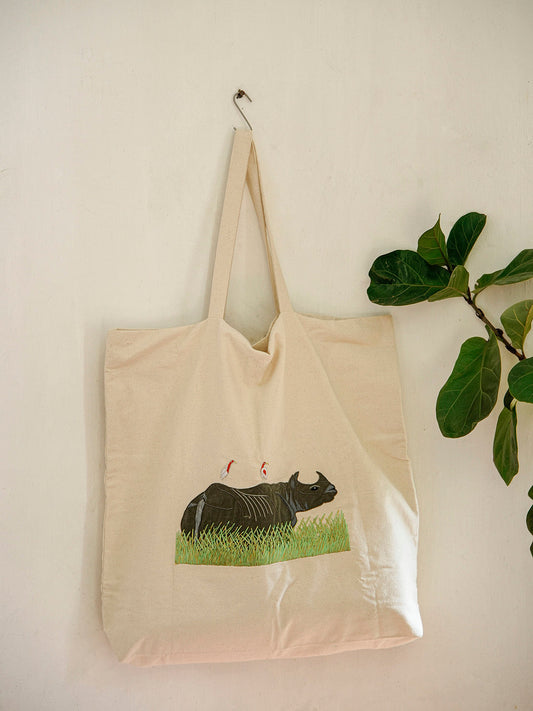 Rhino Canvas Tote Bag