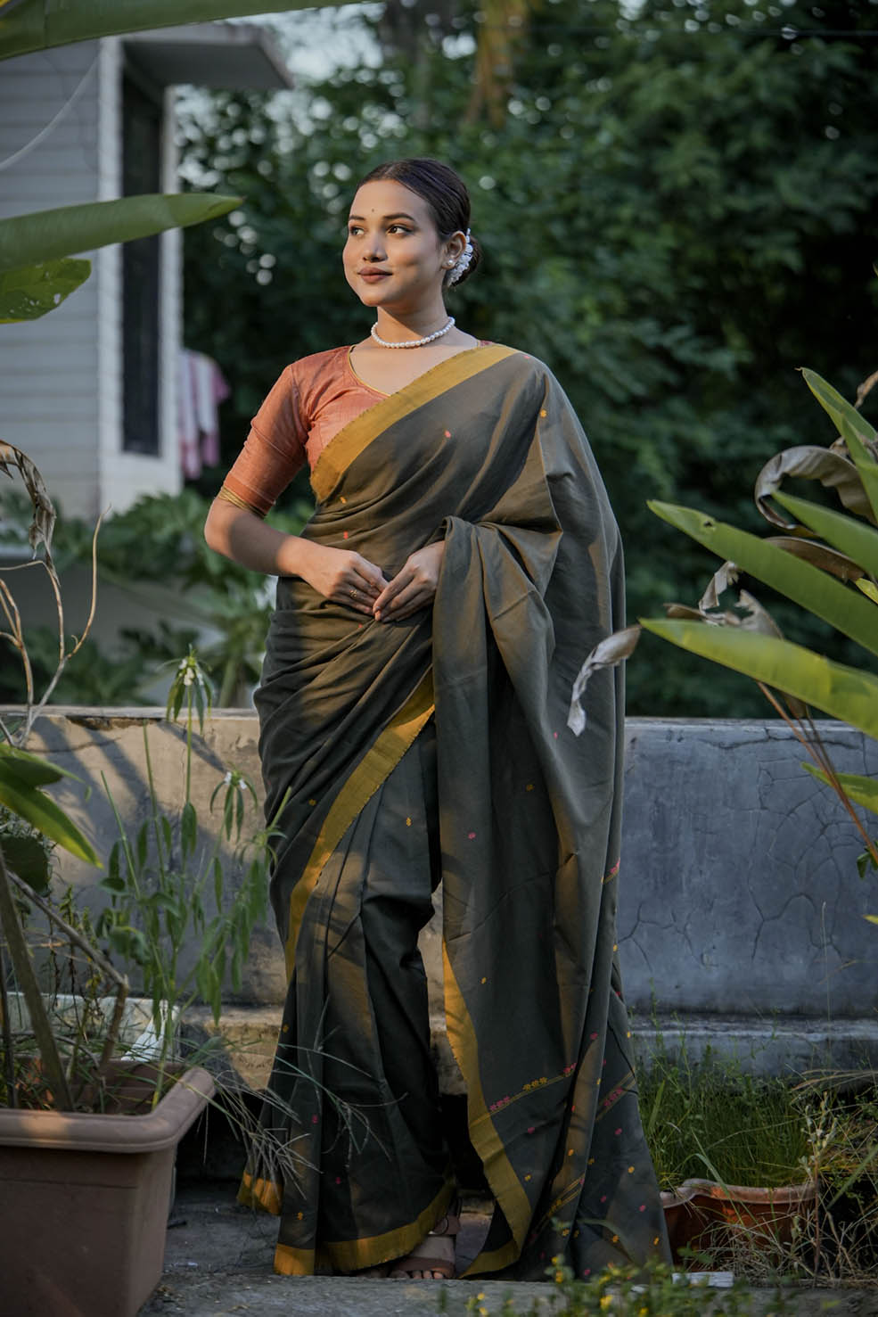 Maati Cotton Handwoven Saree