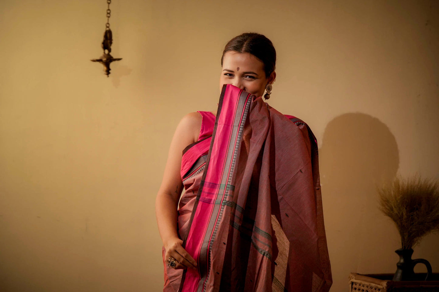 Pink | Bengal Taant Cotton Handloom Saree (Made to Order)