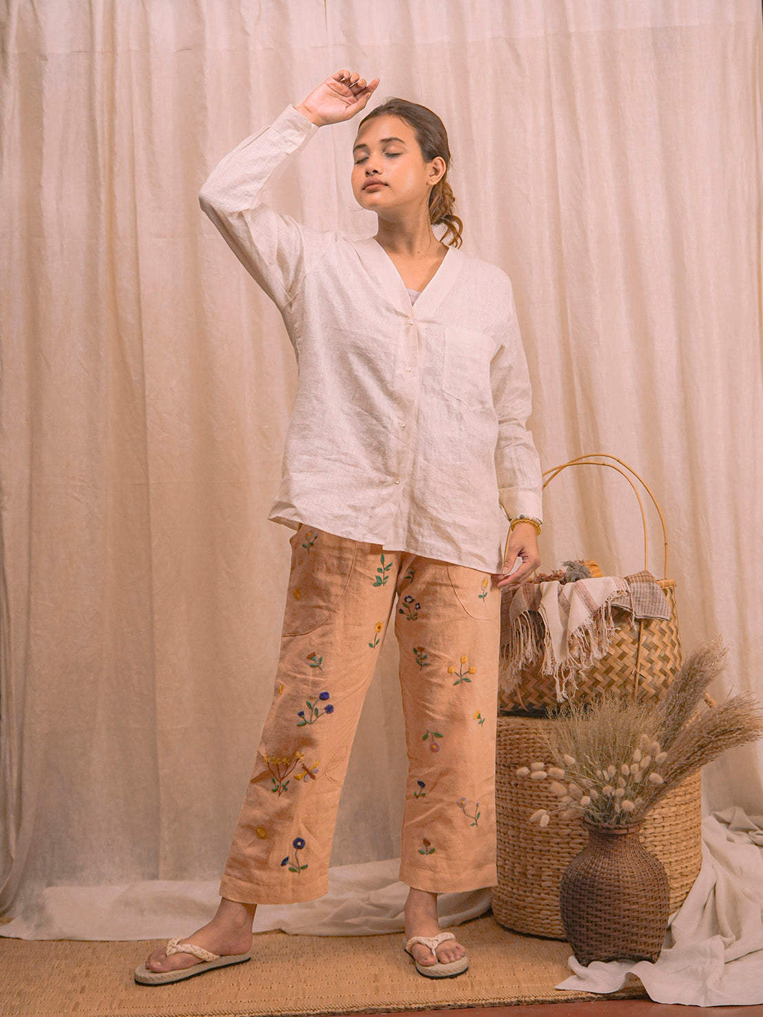 Amina | Hand Woven Linen Shirt