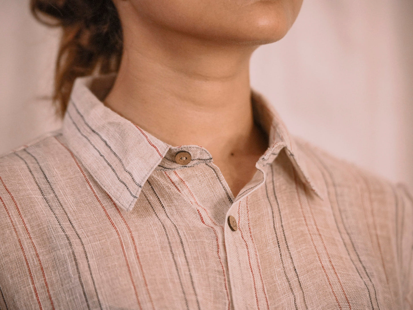 Celestial | Handwoven Linen Striped Shirt