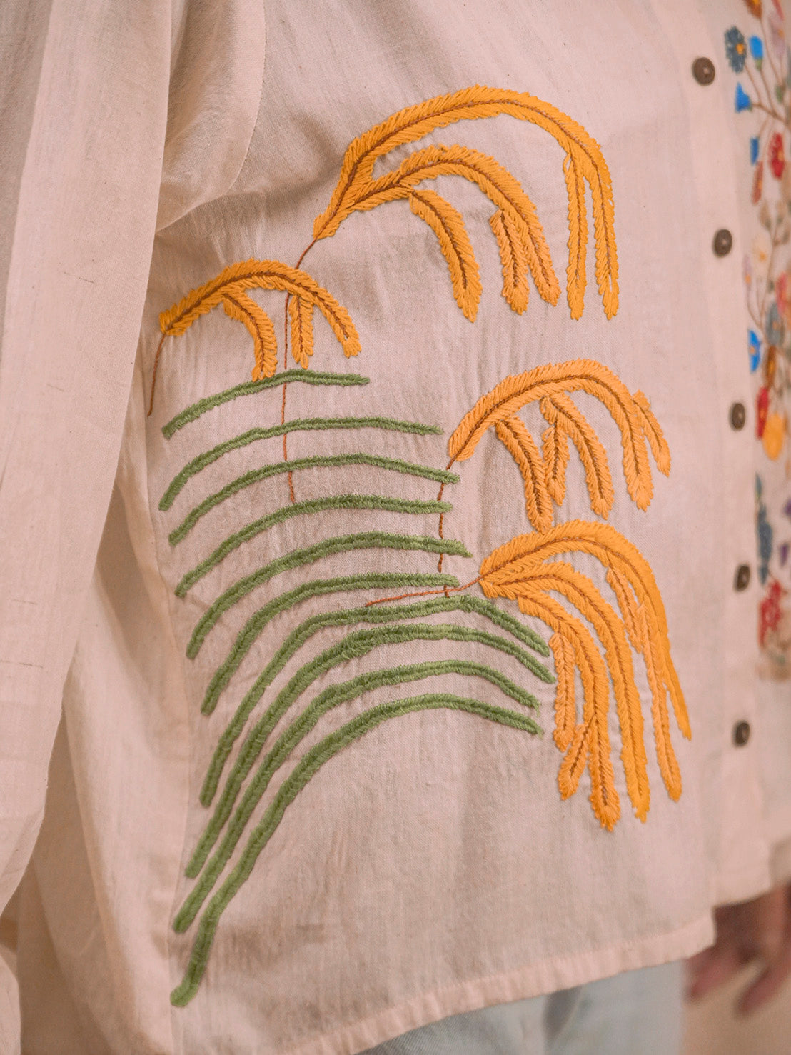 Wildflower Whispers | Hand Embroidered Kora Cotton Top