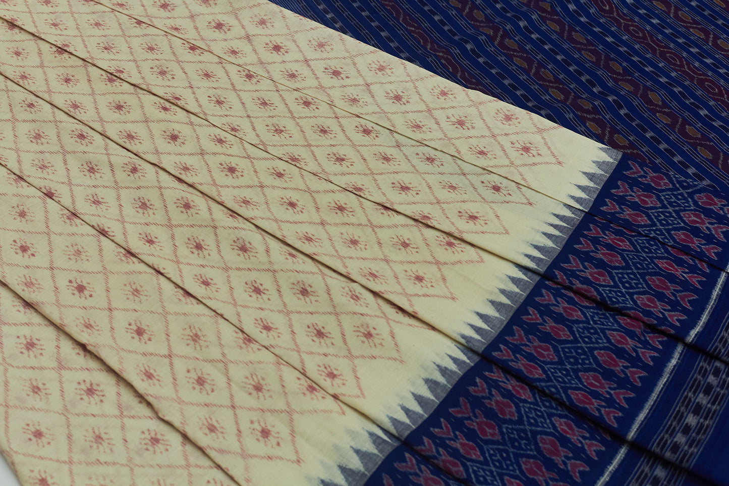 Ambar Orissa Sambalpuri Ikat Cotton Sari