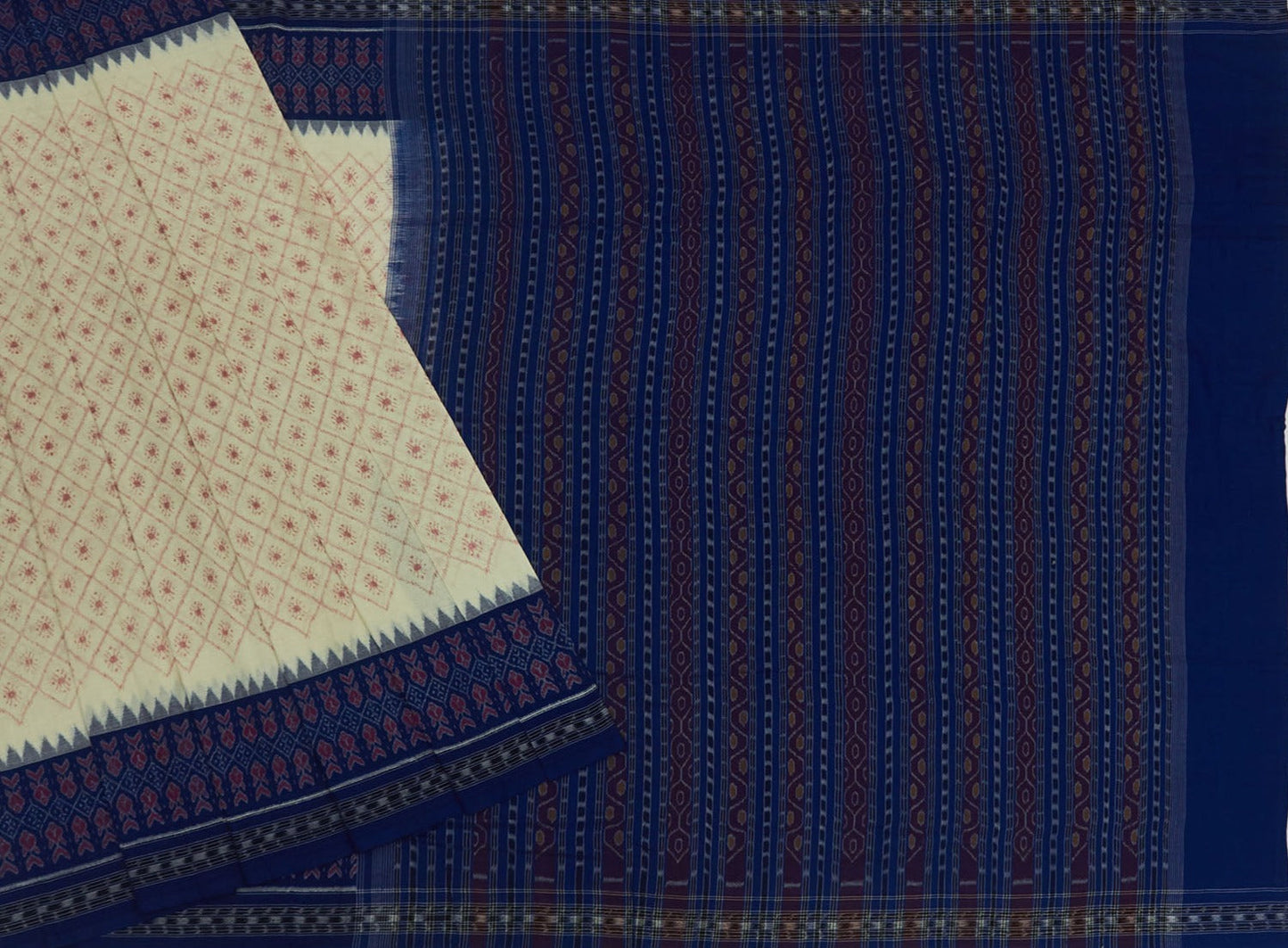 Sari en coton Ambar Orissa Sambalpuri Ikat