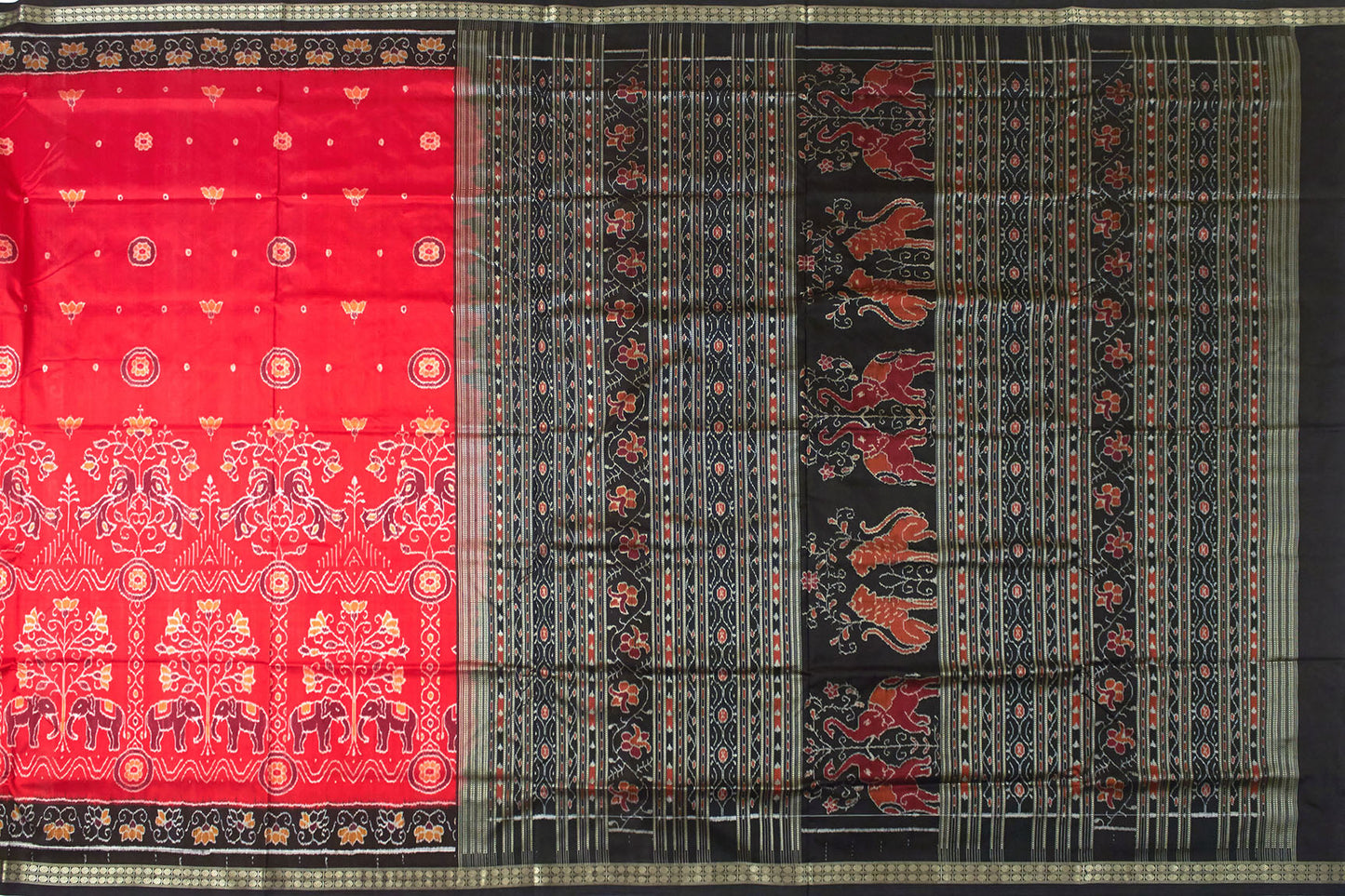 Aranya Sambalpuri Ikat Silk Sari