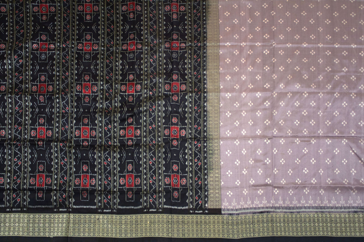 Chitta Sambalpuri Ikat Silk Sari