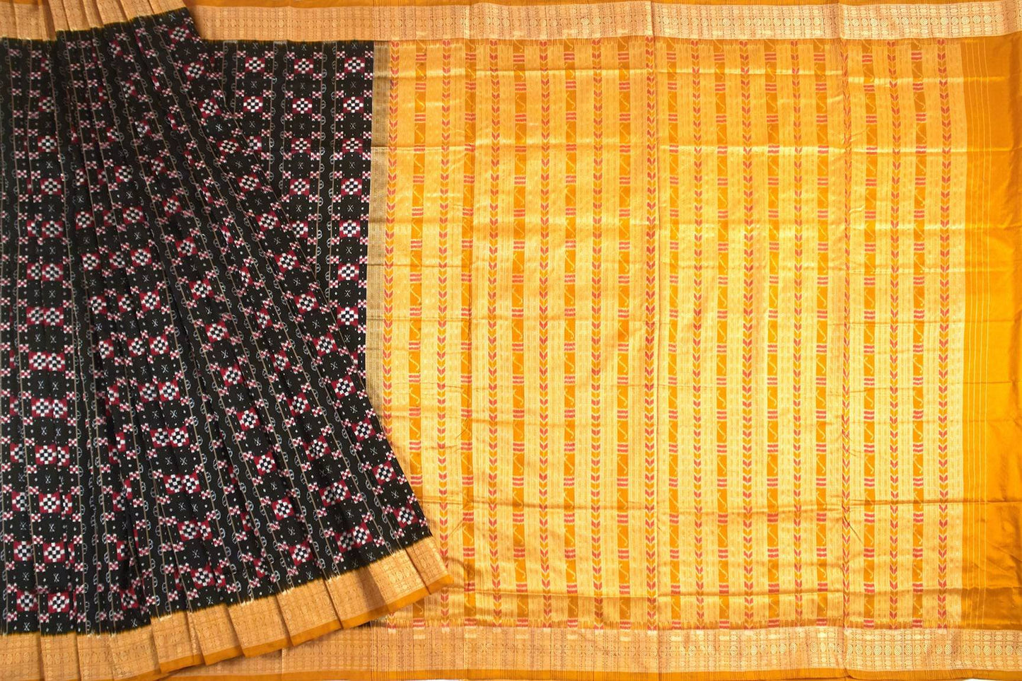 Sari en soie double Ikat Gouri Sambalpuri