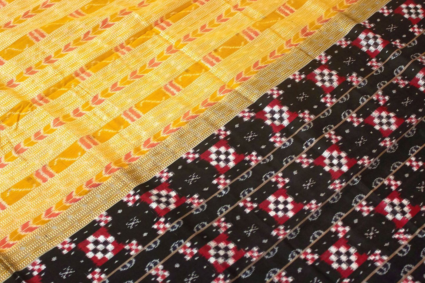Gouri Sambalpuri Double Ikat Silk Sari