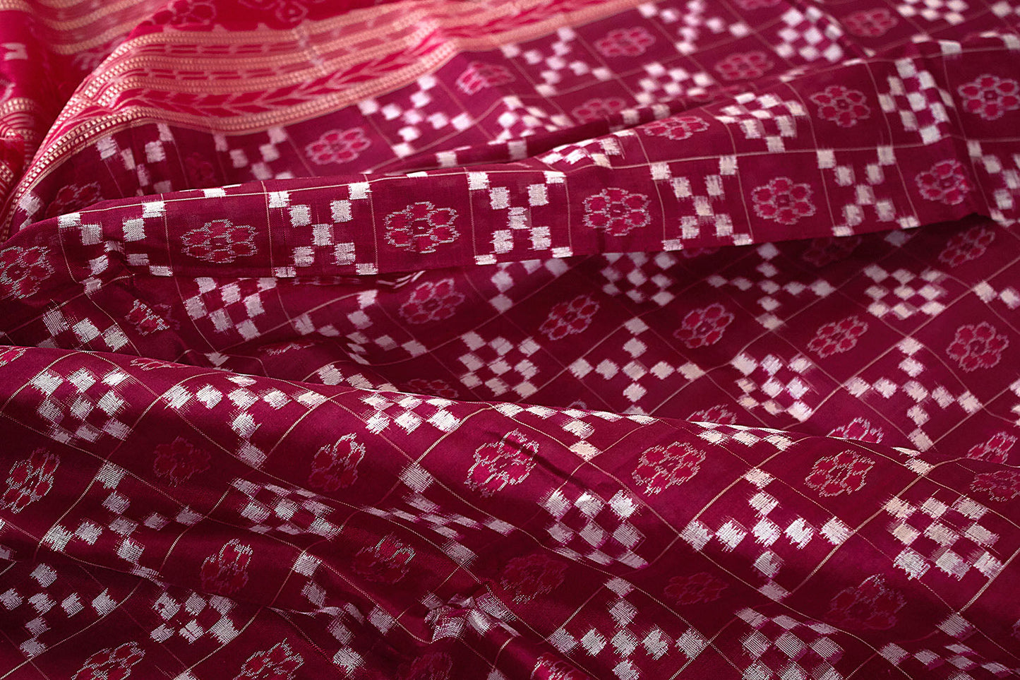 Koi Phool Sambalpuri Double Ikat Silk Sari
