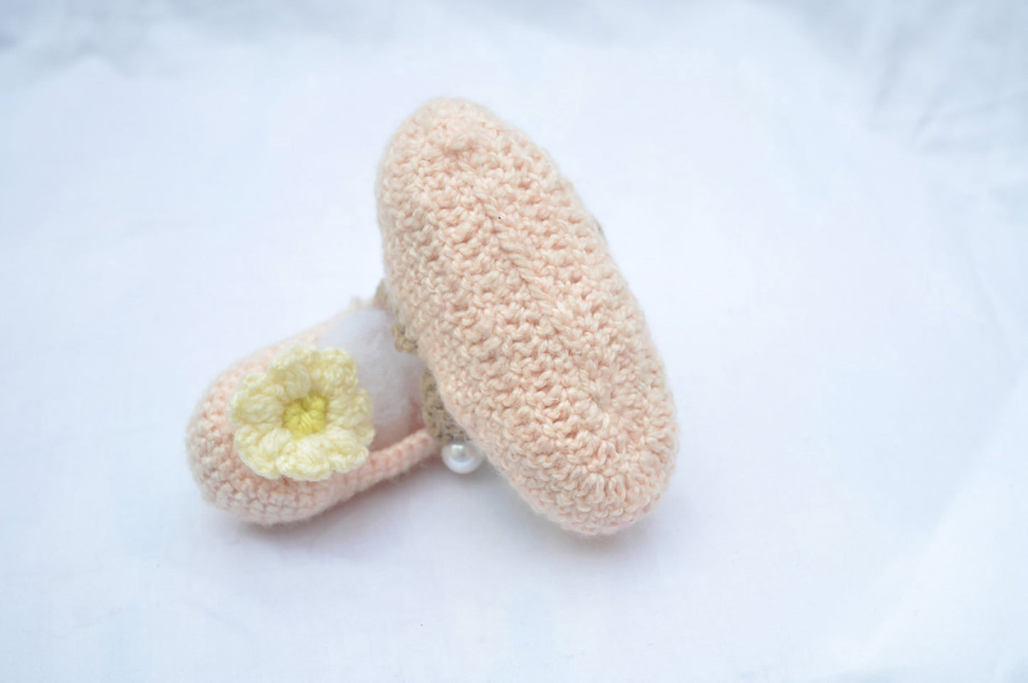 Hand Crocheted- Floral Booties