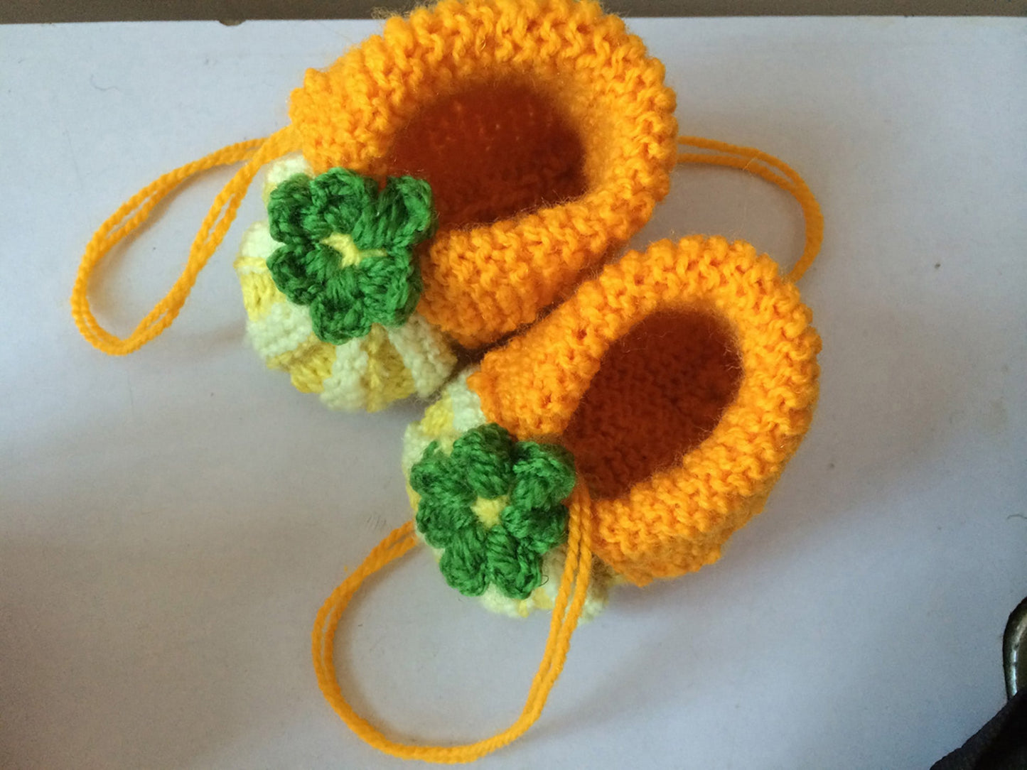 Hand Crocheted- Orange Booties