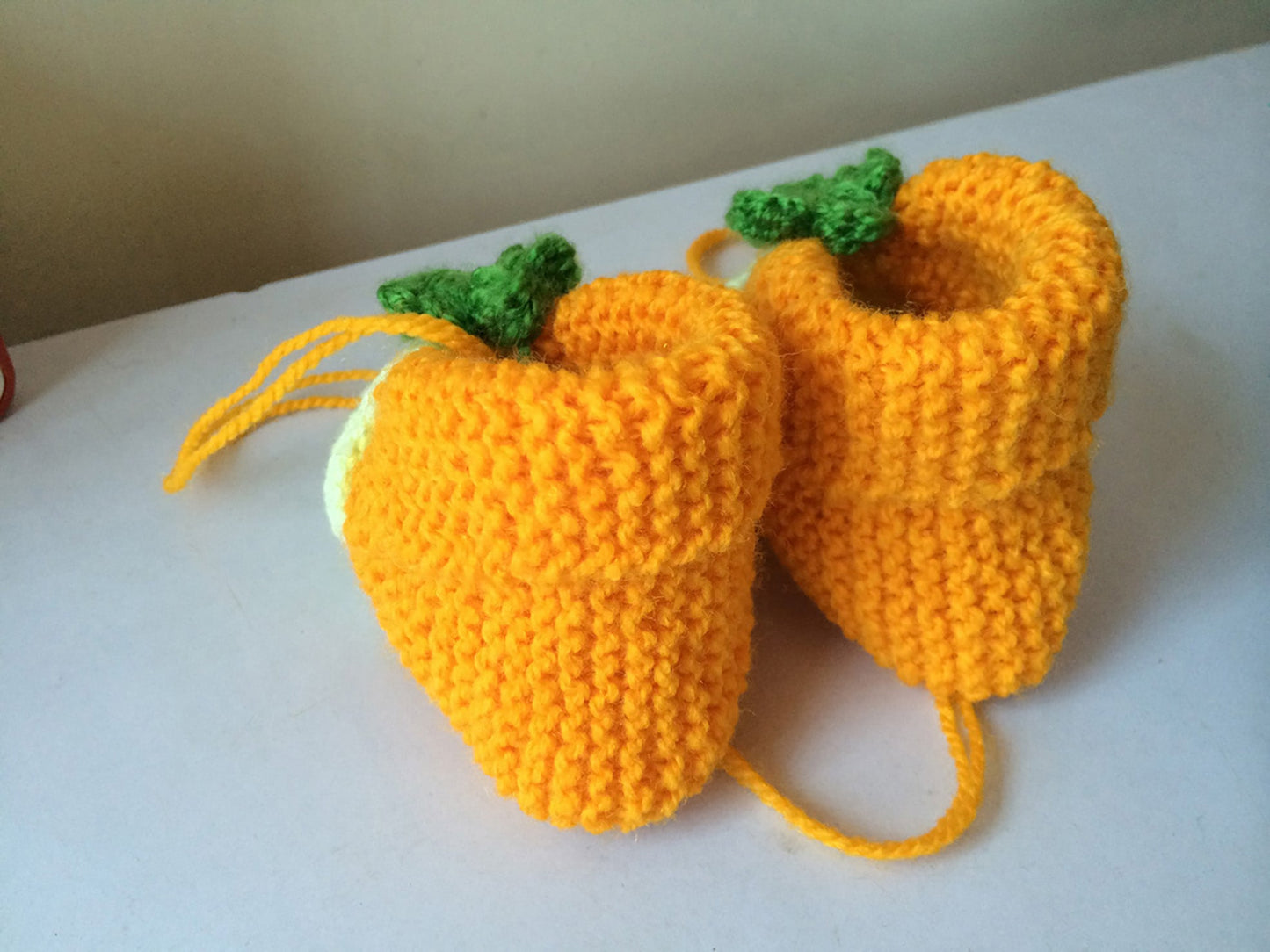 Hand Crocheted- Orange Booties