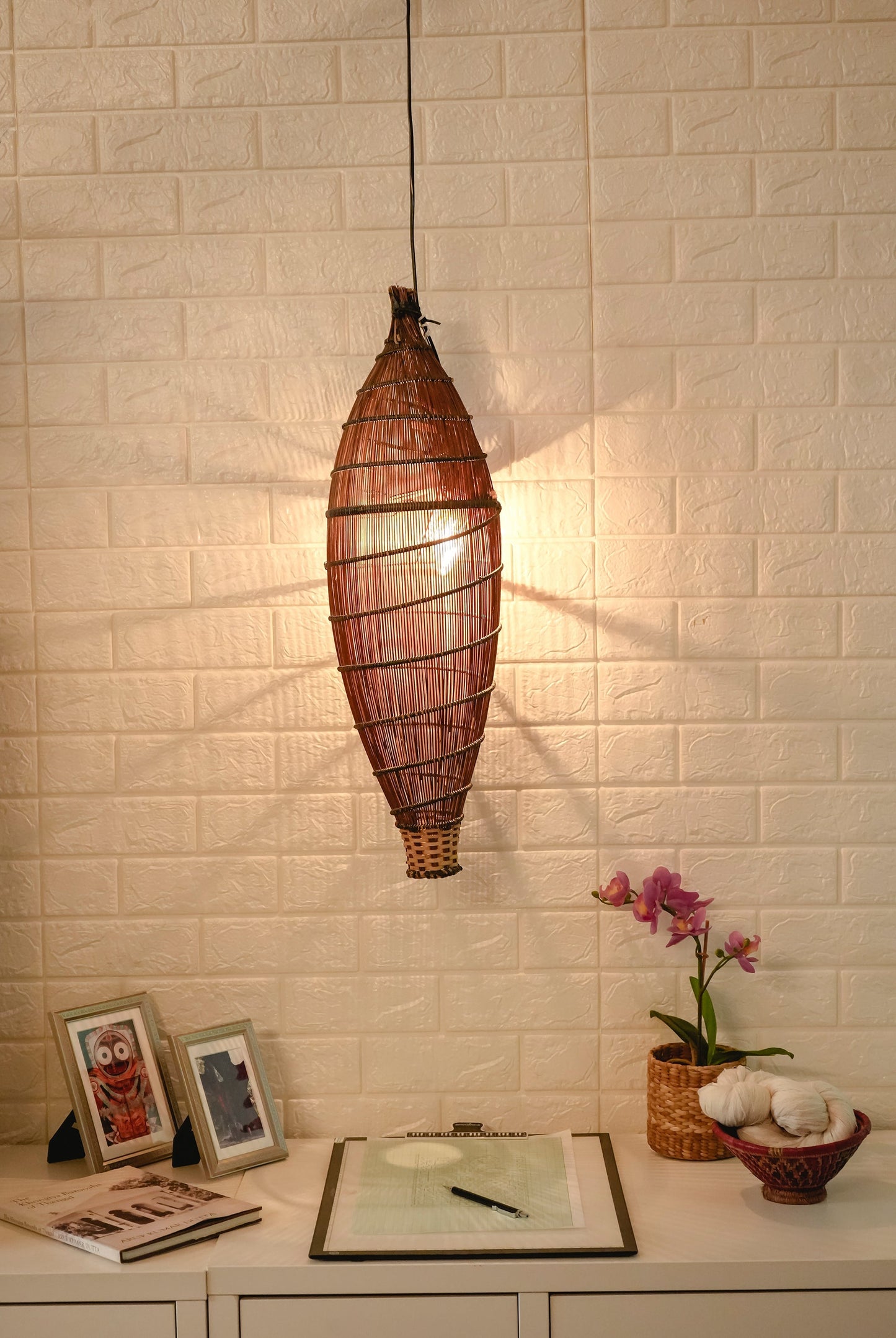 Woven Vertical Lamp Shade