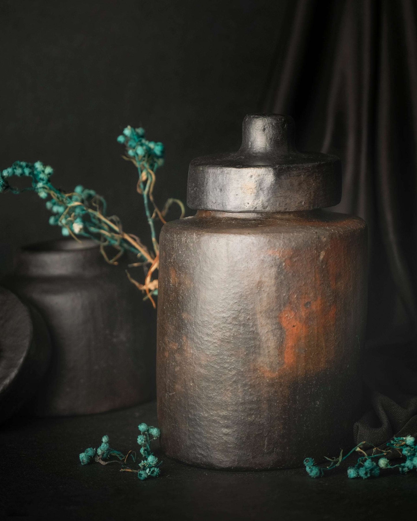 Longpi Black Pottery Stoneware Medium Storage Jar