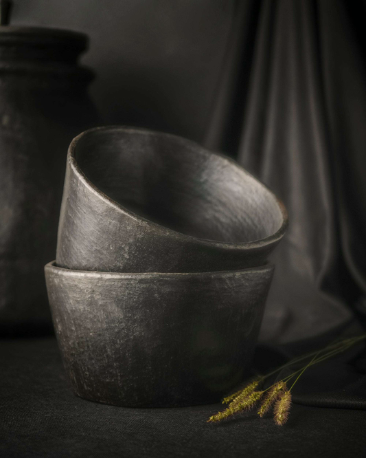 Longpi Black Pottery Modern Stoneware Bowl