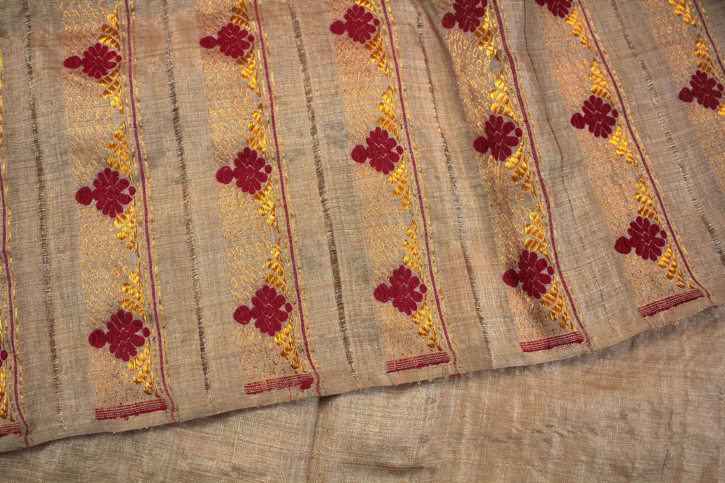 The Kham Assam Muga Handloom Silk Sari (Made to order)